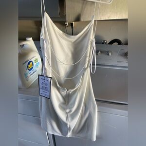 Backless White Mini Dress